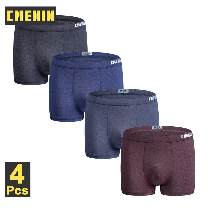 

CMENIN 4Pcs Ins Style Sleep Thermal Men's Underwear Boxer Homme Print Low waist Men Boxer Shorts Men Underwear Boxers Lingeries