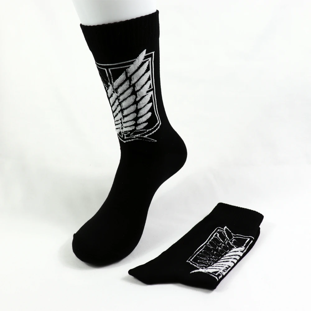 Носки высокого качества с изображением аниме атаки на Титанов разведчика полка |