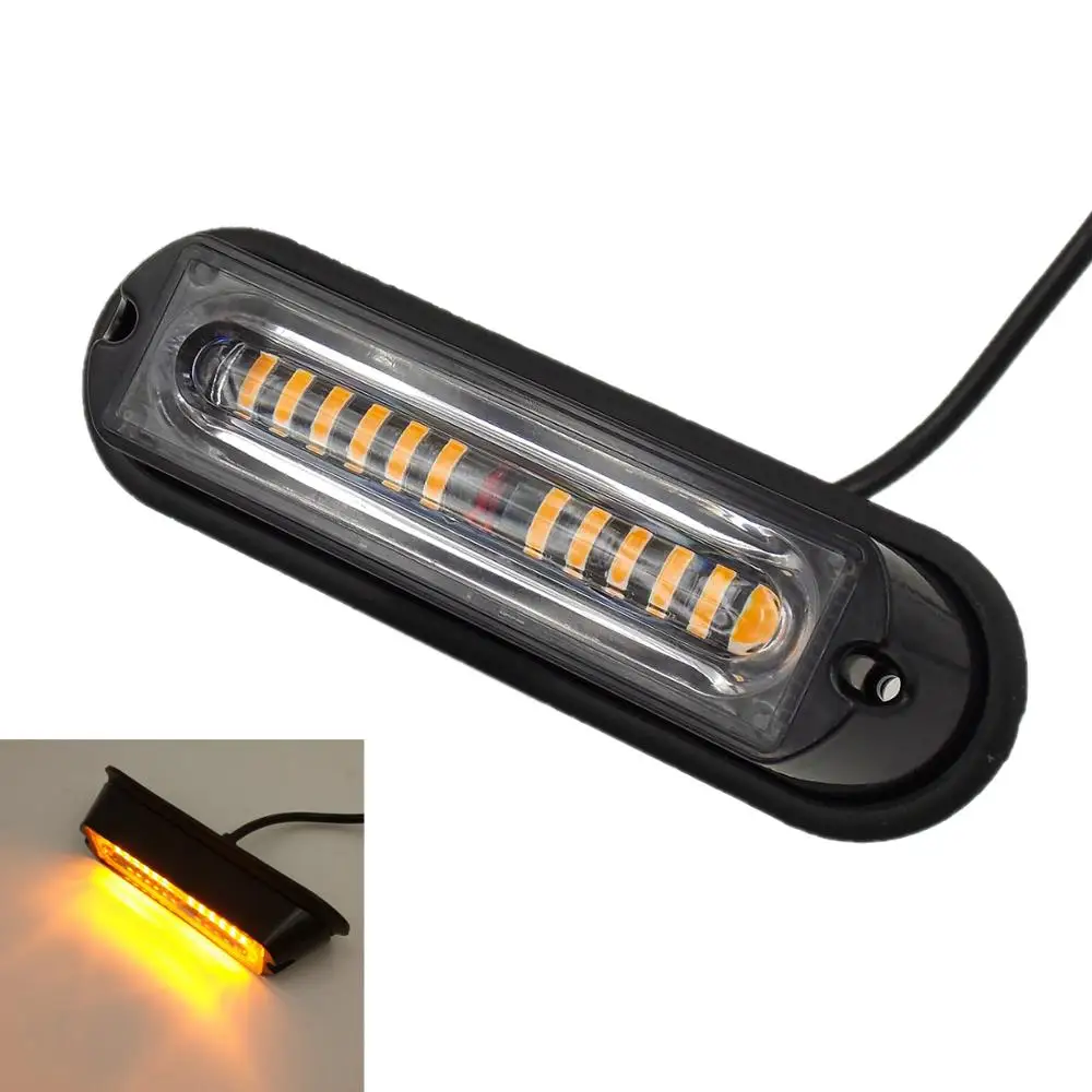 

1PC New Super Bright 12LED Car/Truck/Truck Flashing Warning Lights Side Lights Car Door Lights 12-24V Transparent Shade
