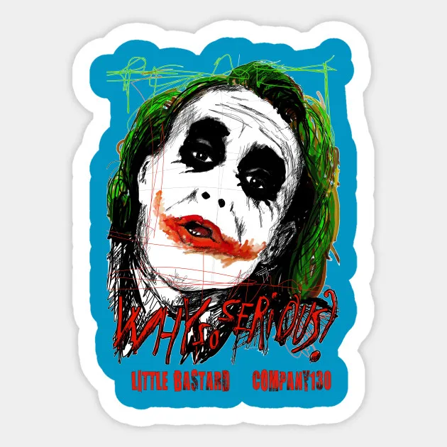 1 шт. 10 см × веселая Водонепроницаемая наклейка joker why украшение для
