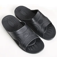 esd spu black soft sole comfortable anti skid anti static slippers clean room dust free summer factory workshop slippers
