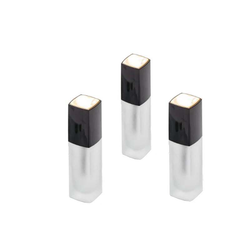 

Empty Frosted Plastic Transparent Lipgloss Bottle Square Lip Gloss Tube Travel Use Cosmetic Container Refillable Bottles