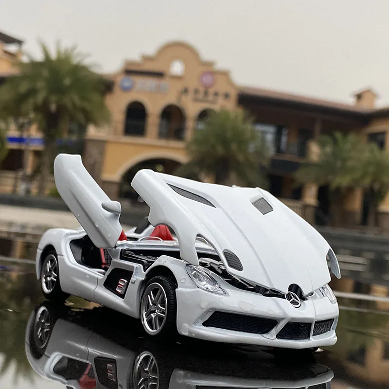 

New 1:32 Benz SLR Roadster Die Cast Alloy Cars Model Alloy Car Racing Supercar Boy Gift Collectibles Child Car Toys Ornaments