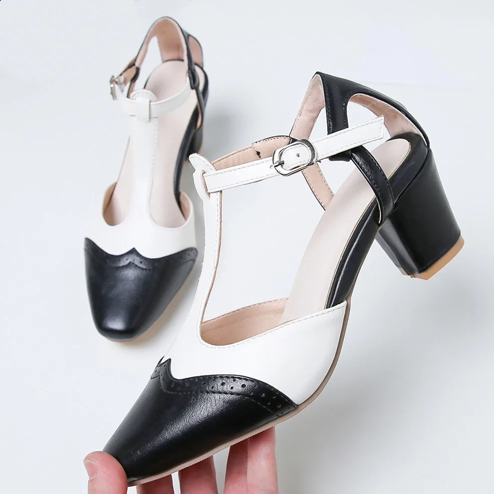 Туфли-лодочки женские на квадратном каблуке винтажные Элегантные классические