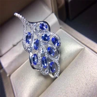 natural tanzanite pendants 925 sterling silver natural blue gem sector pendants generous luxury fine jewelry women send necklace
