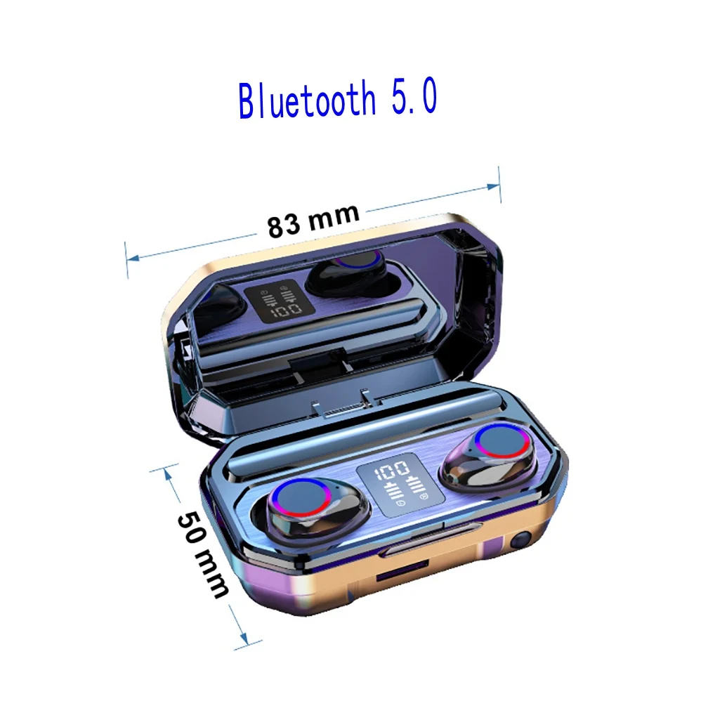 Новинка Bluetooth 5 0 гарнитура M12 беспроводная с сенсорным управлением светодиодный