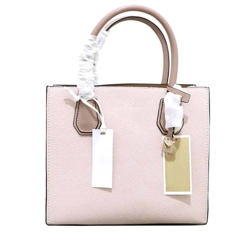 

2019 Yang Mi same leather women's bag cross carry color matching Mercer Tote Bag