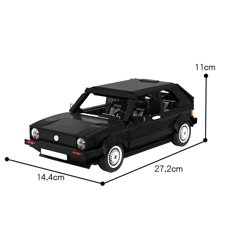 

Diy Classic MOC Building Blocks 1983 VW-Golf Mk1 Car Vehicle Model Creator Bricks Creative Collection Kids Gifts Children Toys