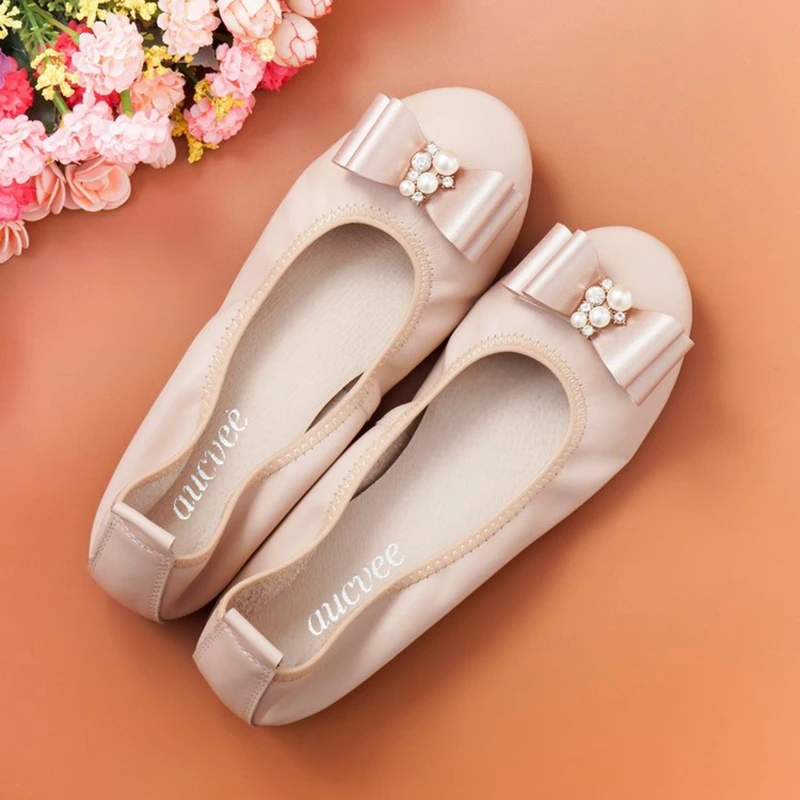 Gommini/Балетки из натуральной кожи с закрытым носком и бантом Обувь для вождения на