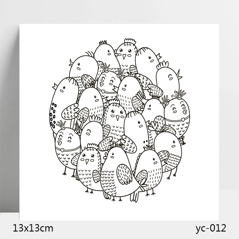

AZSG Chick Clear Stamps/Silicone Transparent Seals for DIY scrapbooking Card Making 13*13cm