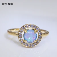natural 14k yellow gold opal rings for women 2021 fashion gold jewelry pure bizuteria gemstone anillos de wedding rings luxury