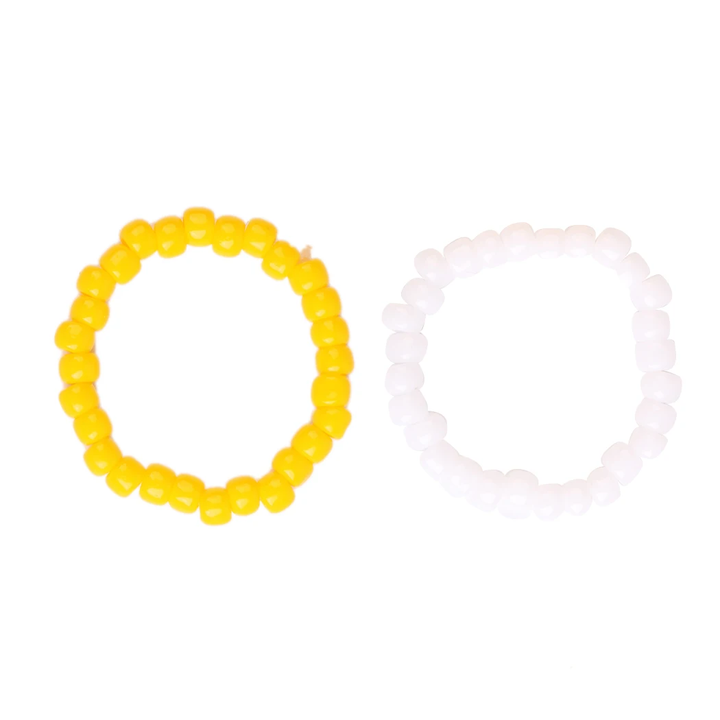 

COSYOO Fashion Bead Beaded Rings 2PCS Cute Minimalist Coloful Beads Geometric Stacked Fine Rings For Women Party Gift Jewelry
