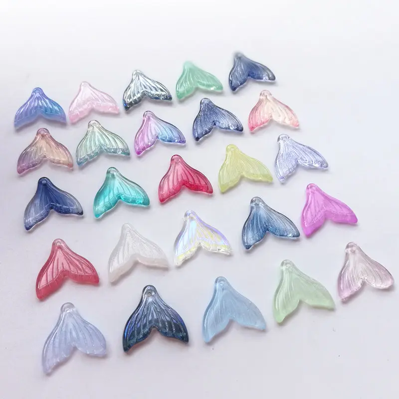 Стеклянные бусины рыбий хвост 19 х17 мм|Ювелирная фурнитура и компоненты| |