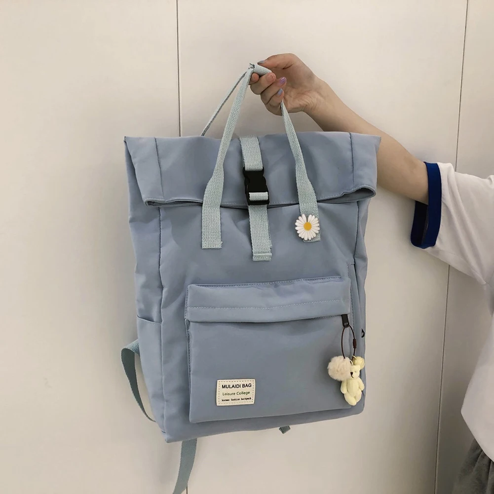 

Модный женский рюкзак с изображением леса, простой Нейлоновый однотонный рюкзак, повседневные женские вместительные сумки для девочек