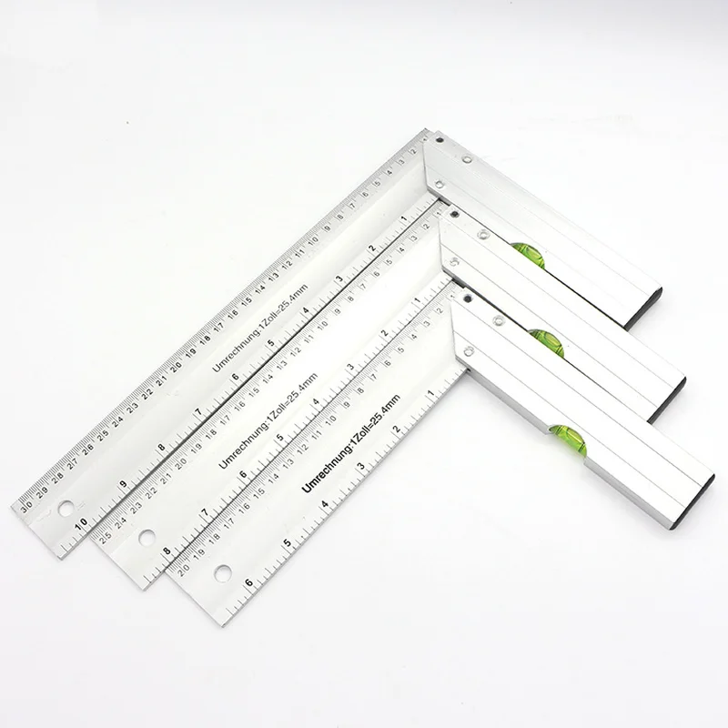 Угловой измеритель на 90 градусов Алюминиевые ножки украшение плотника толщина 250