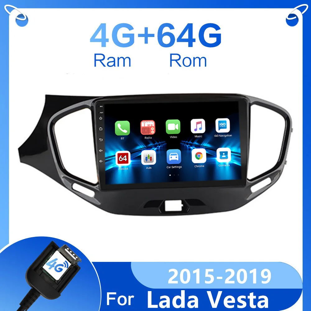 Android 9 0 автомобильный Радио плеер навигация GPS Мультимедиа видео для Lada Vesta android Cross