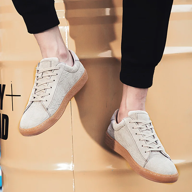 

Men's Shoes for Man Casual Shoes outdoor genuine Leather lace up White black flat Shoes Sneakers Oxford Men fashion flats