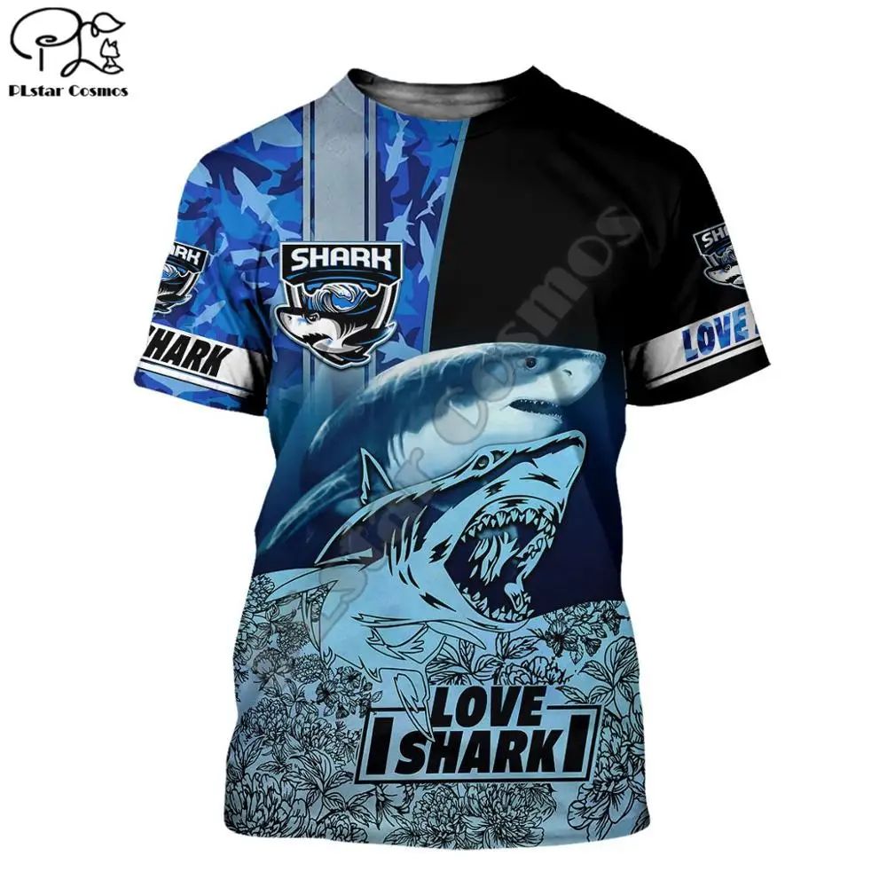 Модная летняя 3d футболка PLstar Cosmos с изображением морских животных большой белой