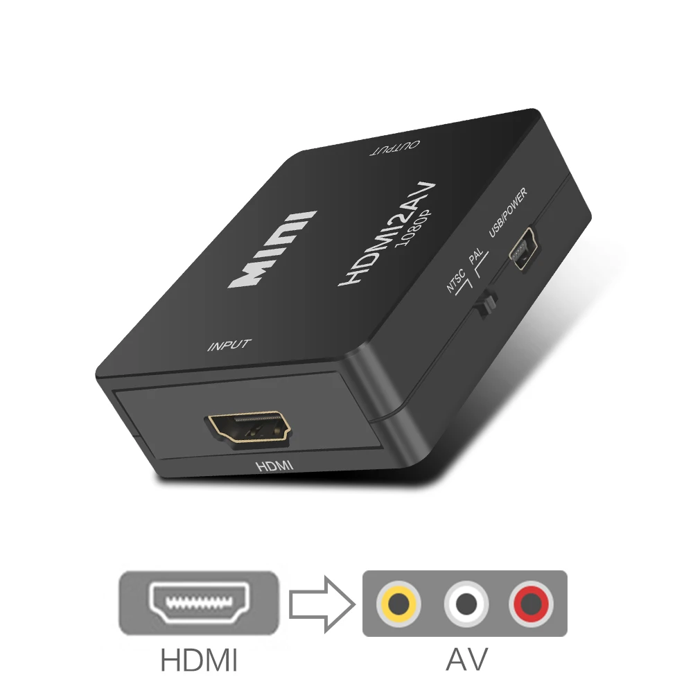 HDMI совместимый преобразователь для RCA адаптер HD AV Android tv Smart box PS4 ноутбука Chromecast 1080P