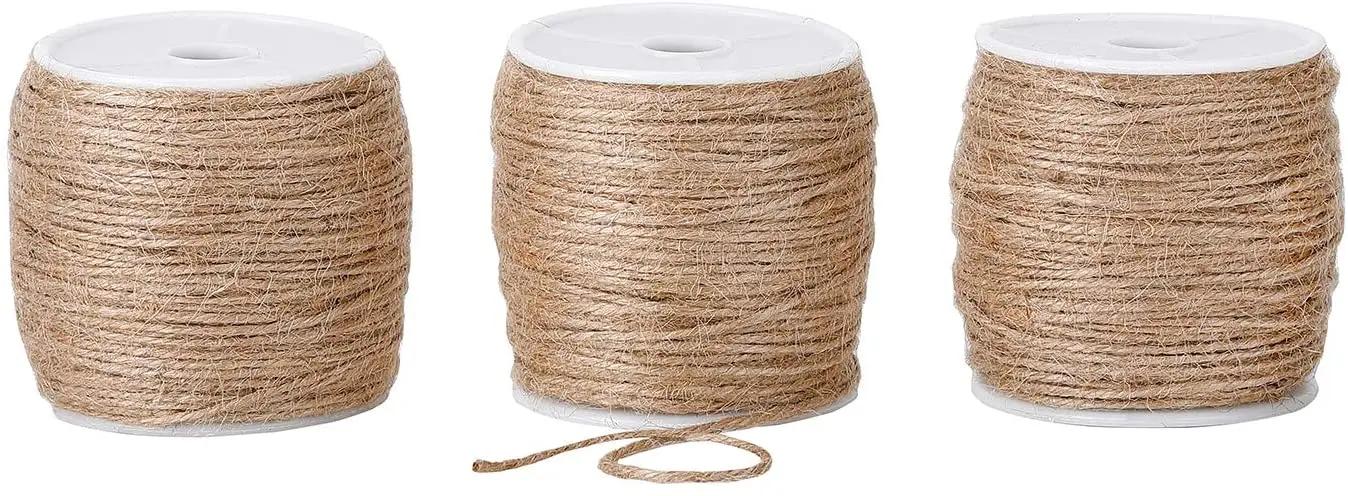 

1/1.5/2/3mm 5m~15M Natural Hemp Linen Cord Twisted Burlap Jute Twine Rope String Party Wedding Gift Wrapping Cords Thread DIY