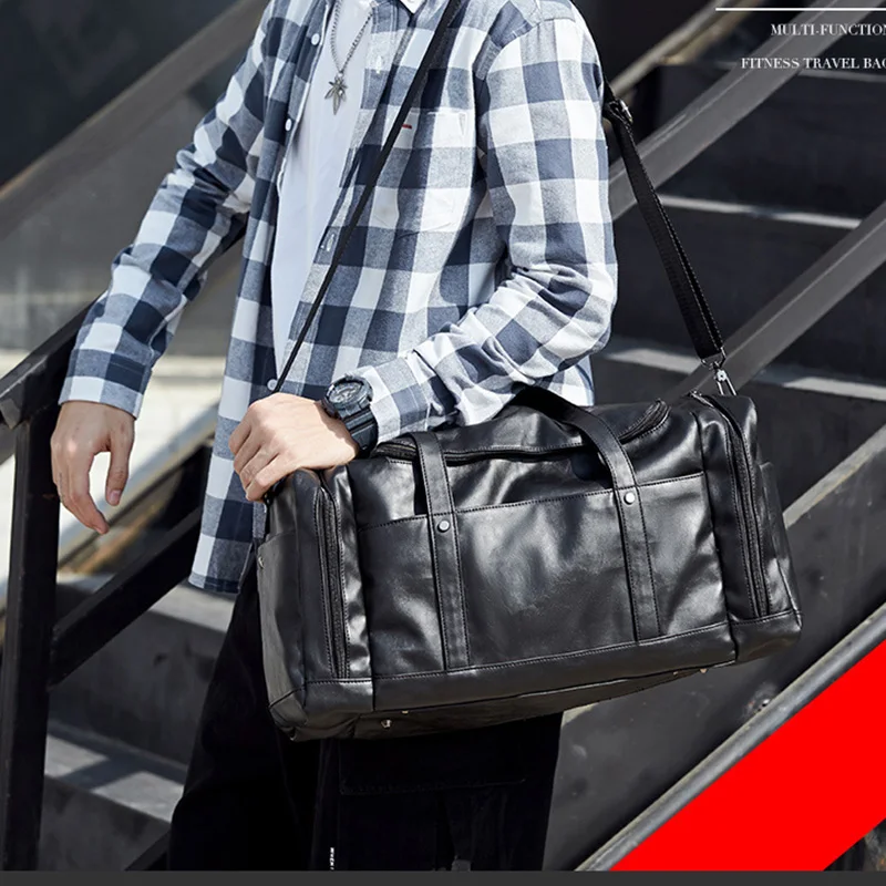 Спортивная мужская сумка для тренажерного зала сумки фитнеса из искусственной