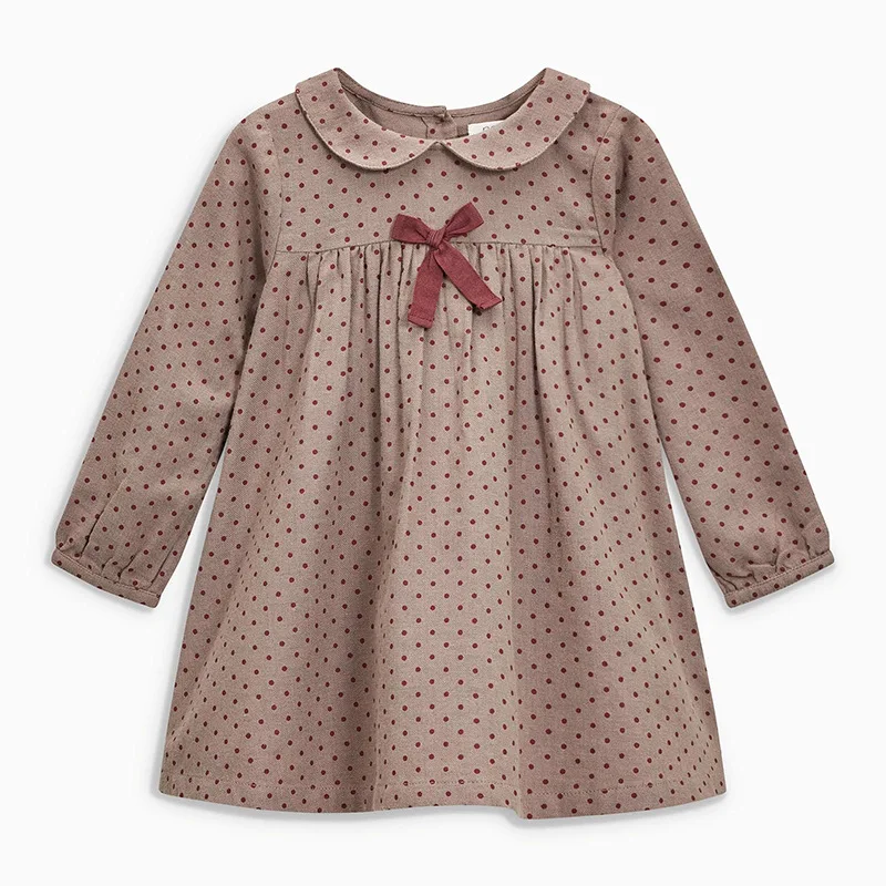 Little maven 2-7Years Осень Wave Point Платья Для Девочек Малышей Новорожденных Девочек Платье Дети Дети Топы Платье Осень Одежда