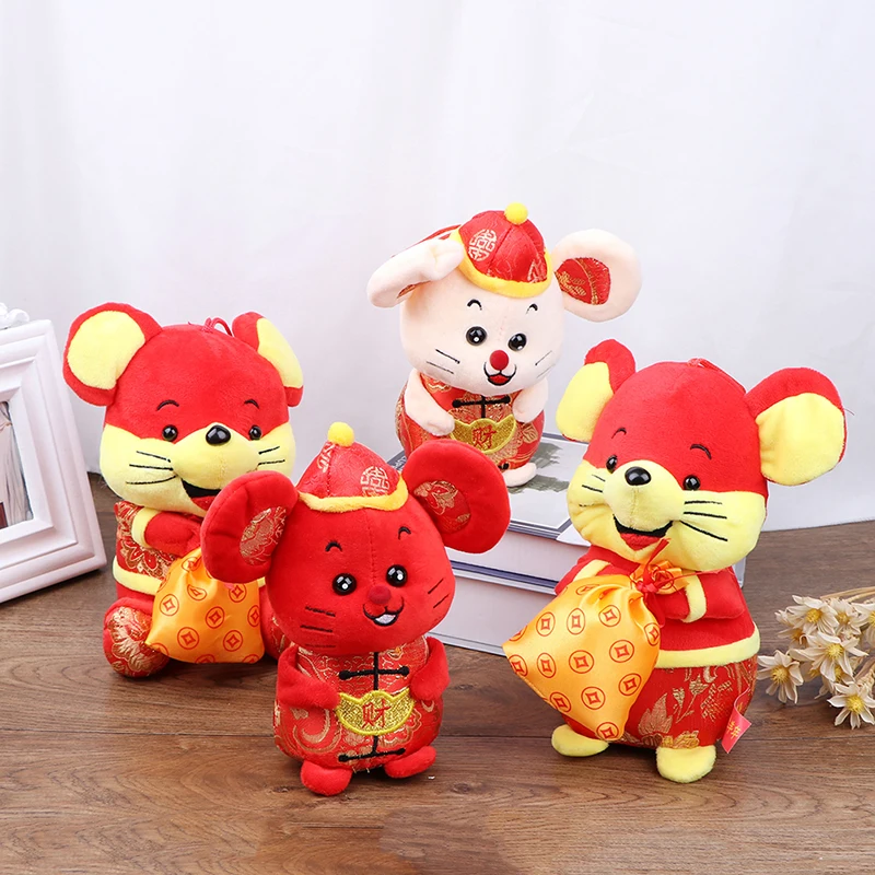 2020 год мышей Kawaii Китай удача сумка крыса плюшевая мышка кукла настенный
