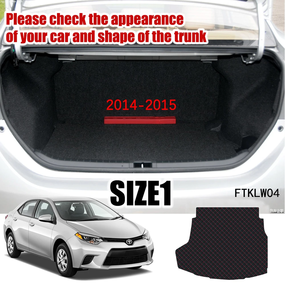 Leather Car Trunk Mat For Toyota Corolla 2012-2018 Boot E160 E170 E180 Cargo Liners Tray Slip Rear Liner Pad Axio |