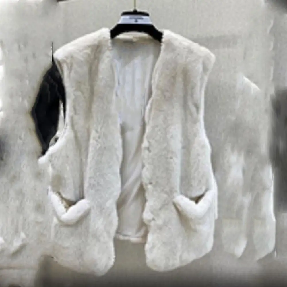 

100% Mink Fur Ladies Vest New Fur Wave Cardigan Fashion All-Match