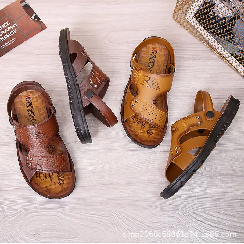 

Fashion Casual Sandals Men 2021 Summer New Open-Toed Youth Beach Shoes Men's Soft Non-Slip Slippers Sandals