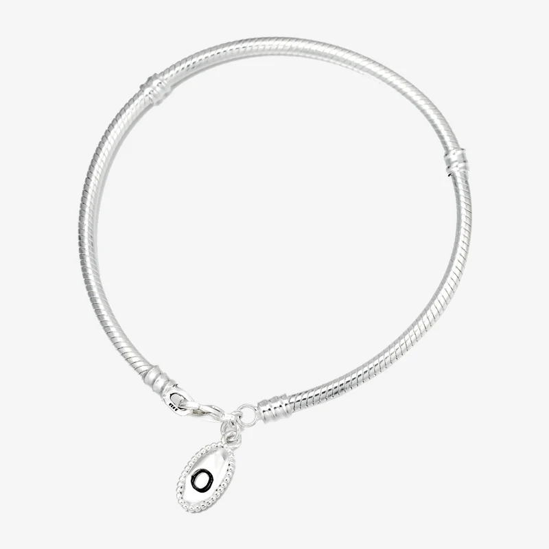 

Original 925 Sterling Silver New Lobster Buckle Pan Bracelet Suitable For Women's Wedding Gift Diy Jewelry
