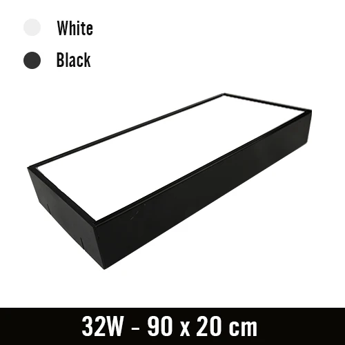 90x20cm 32W Светодиодный потолочный светильник, офисный современный Прямоугольный светильник, приспособление для удаленной спальни, поверхностное крепление для гостиной, прихожей, 220 В, 230 В, 110 В - Цвет корпуса: 90x20cm 32W