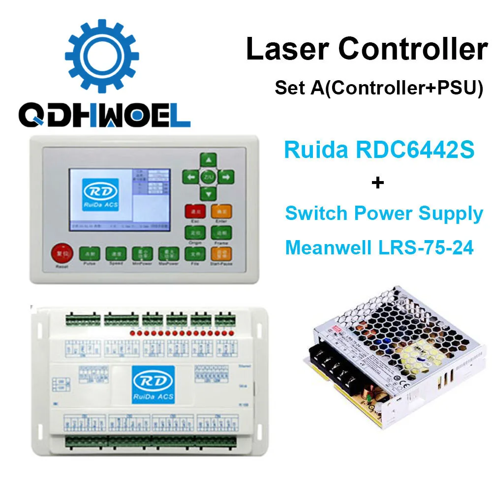 Ruida RDC6442G RDC6442S DSP лазерный контроллер панель PSU WIFI ручка для Co2 лазерной гравировки