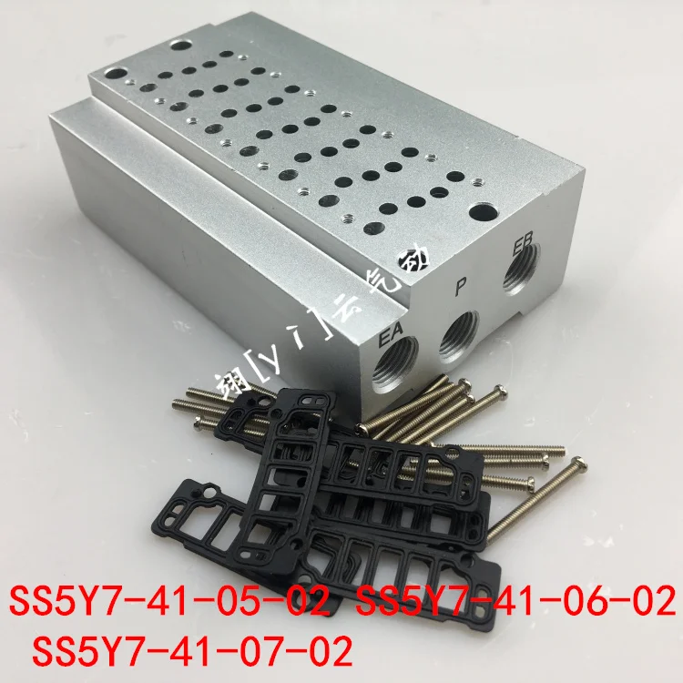 

SS5Y7-41-05-02 SS5Y7-41-06-02 SS5Y7-41-07-02 C8C10 C12 SMCtype manifold solenoidvalve base series solenoid valve junction plate