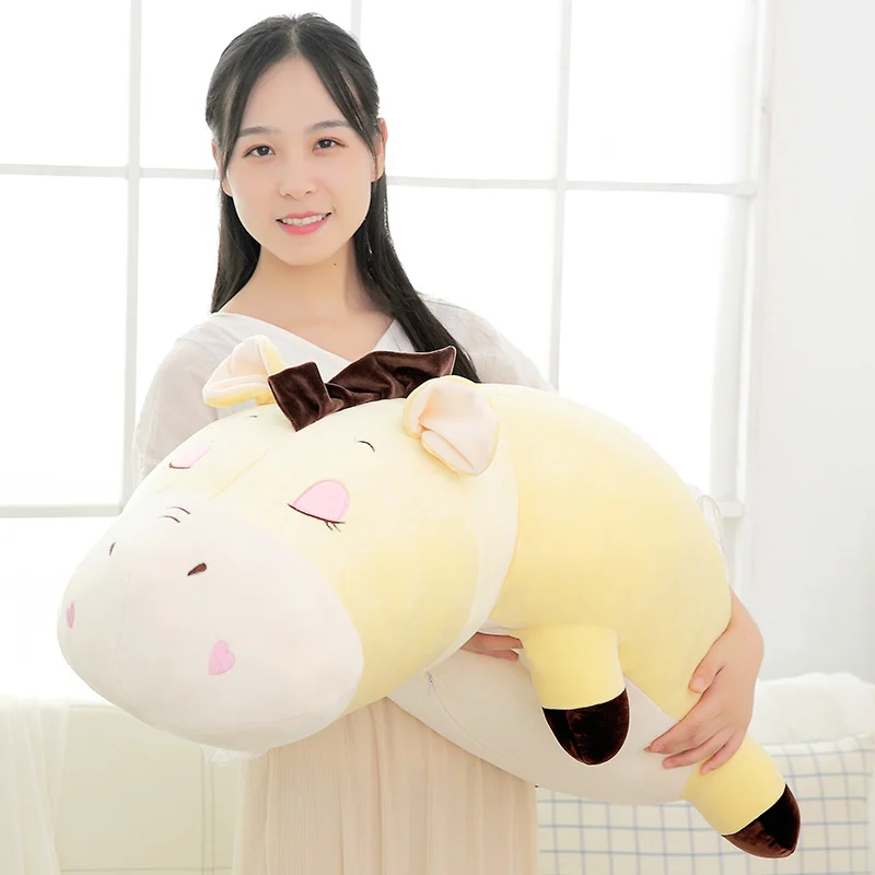 Подушка с животным рисунком из мультфильма слон свинка лягушка корова крокодил