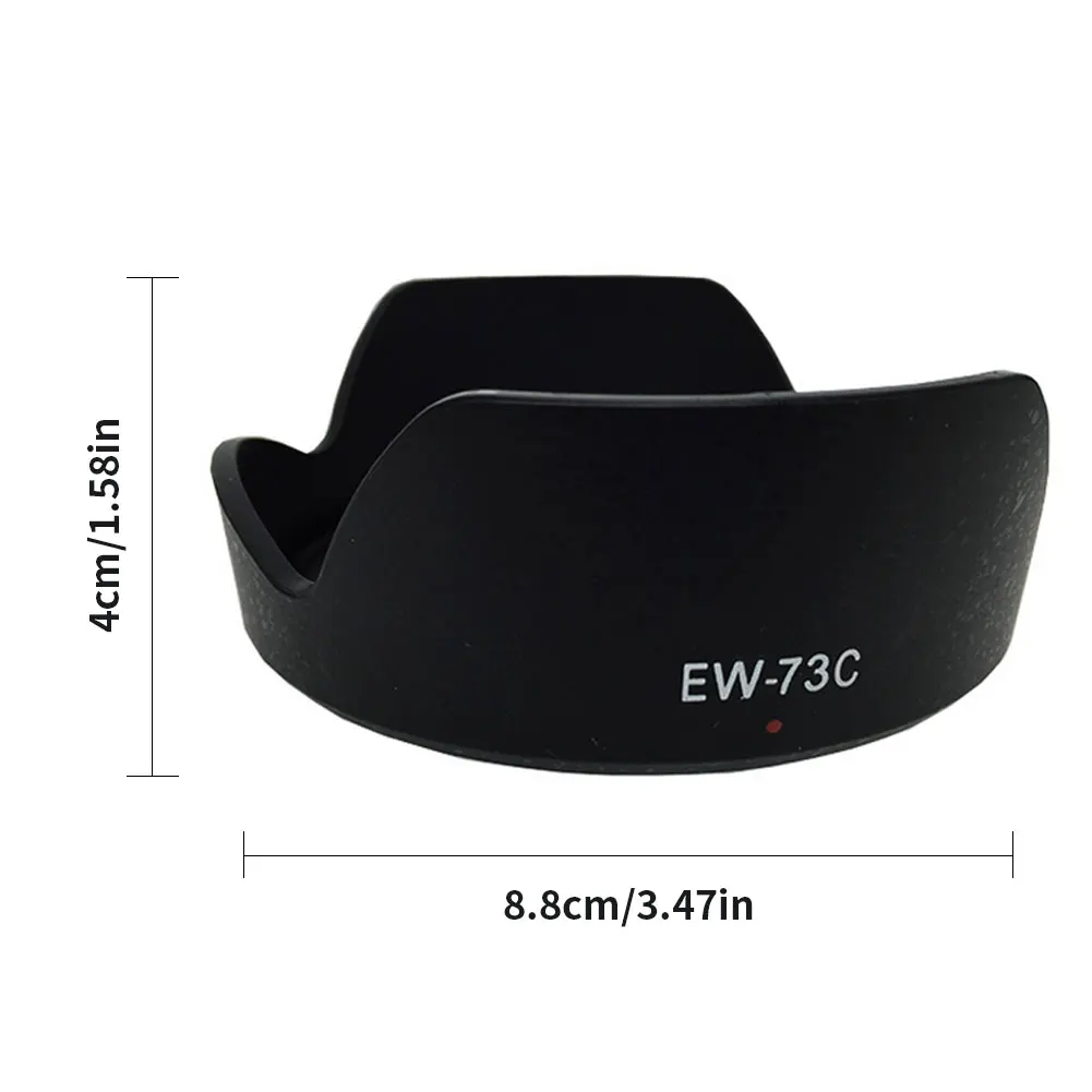 

Lens Hood EW-73C Plastic Bayonet Mount Lens Hood Compatible With Canon 650D EF-S 10-18mm F4.5-5.6 Wide-Angle Zoom Lens Black