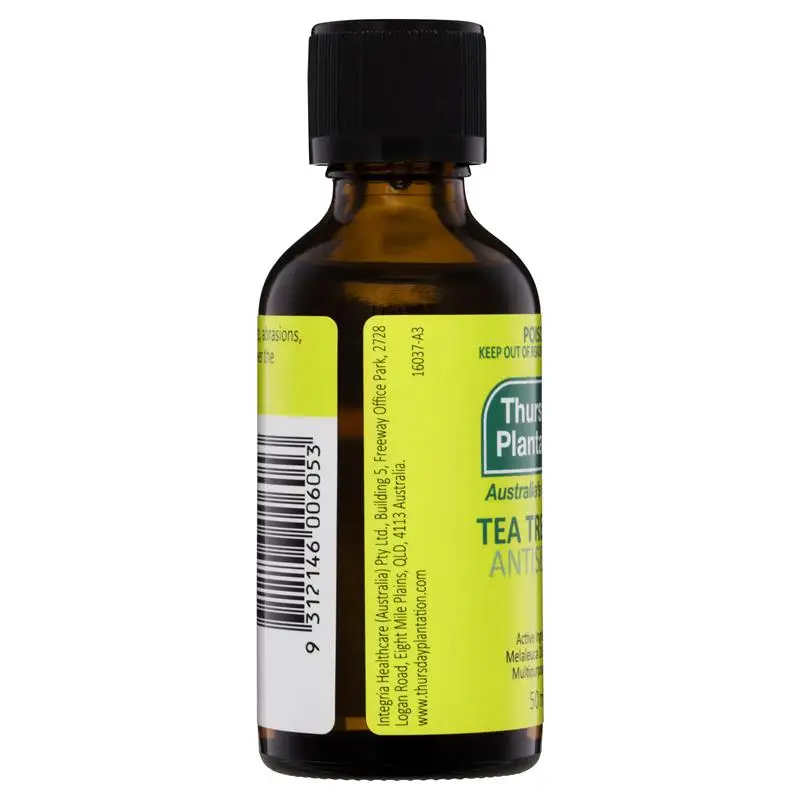 Thursday 100%Pure Tea Tree Oil 50ml for Athlete's Foot Nail Infection Acne Treatment Relieve Minor Cuts Burns Pimples Bite Sting | Красота