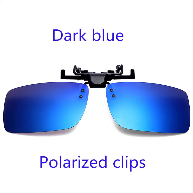 Солнцезащитные очки для мужчин и женщин поляризационные темные с клипсой
