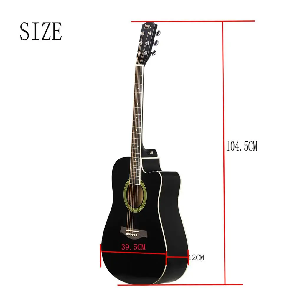 IRIN 41 дюйм Акустическая гитара Cutaway Design Fingerboard Guitarra деликатный музыкальный