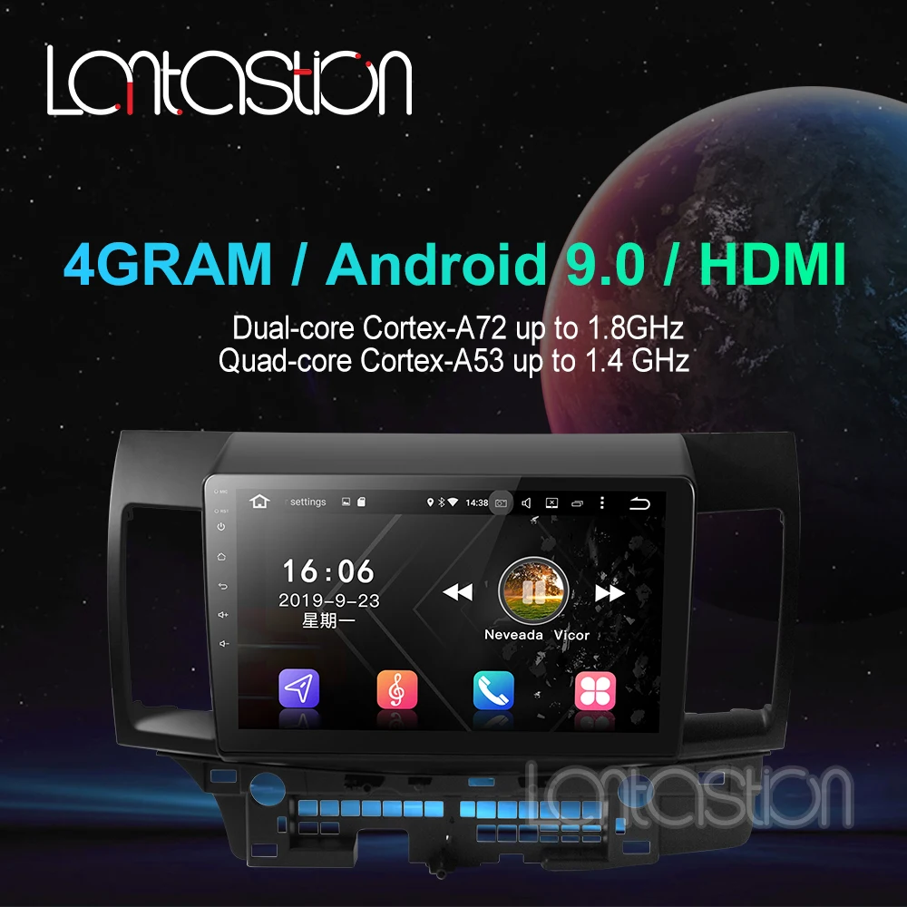 4G ram DSP Android 9 0 радио для Mitsubishi Lancer стерео мультимедиа головное устройство gps Радио
