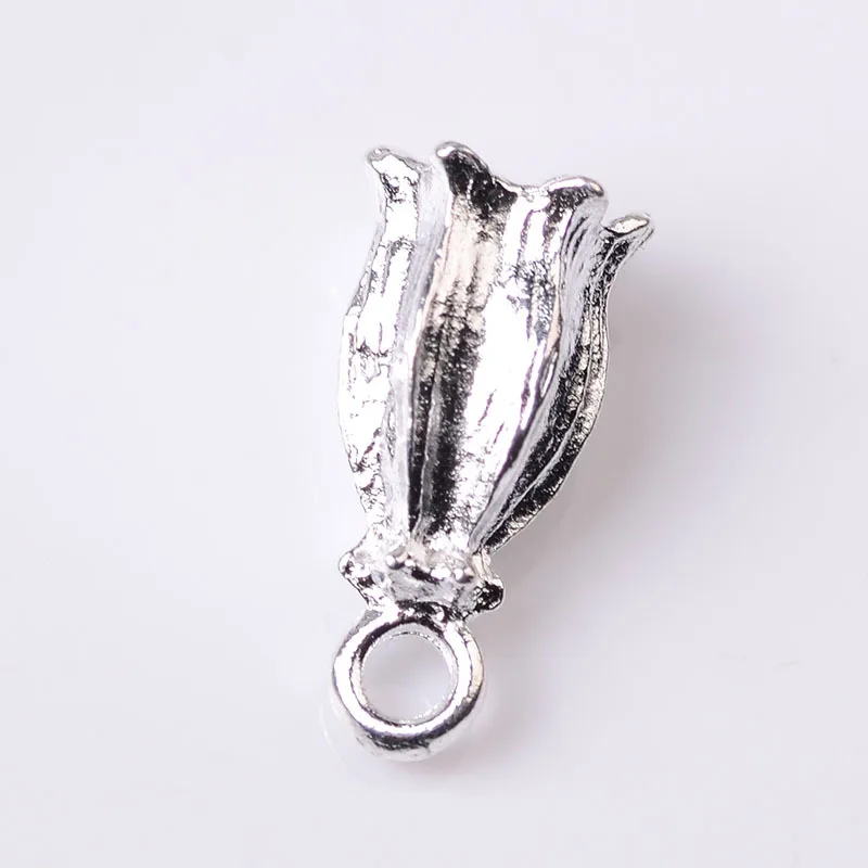 50pc 7*16mm Gold color Flower Buds charm for cloth/wedding hair Jewelry Findings for DIY Handmade Jewelry Making