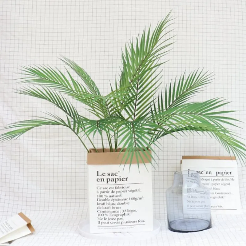 88 см Зеленые искусственные Пальмовые Листья пластиковые растения сад украшения для дома скателлария Тропическое дерево поддельные растения