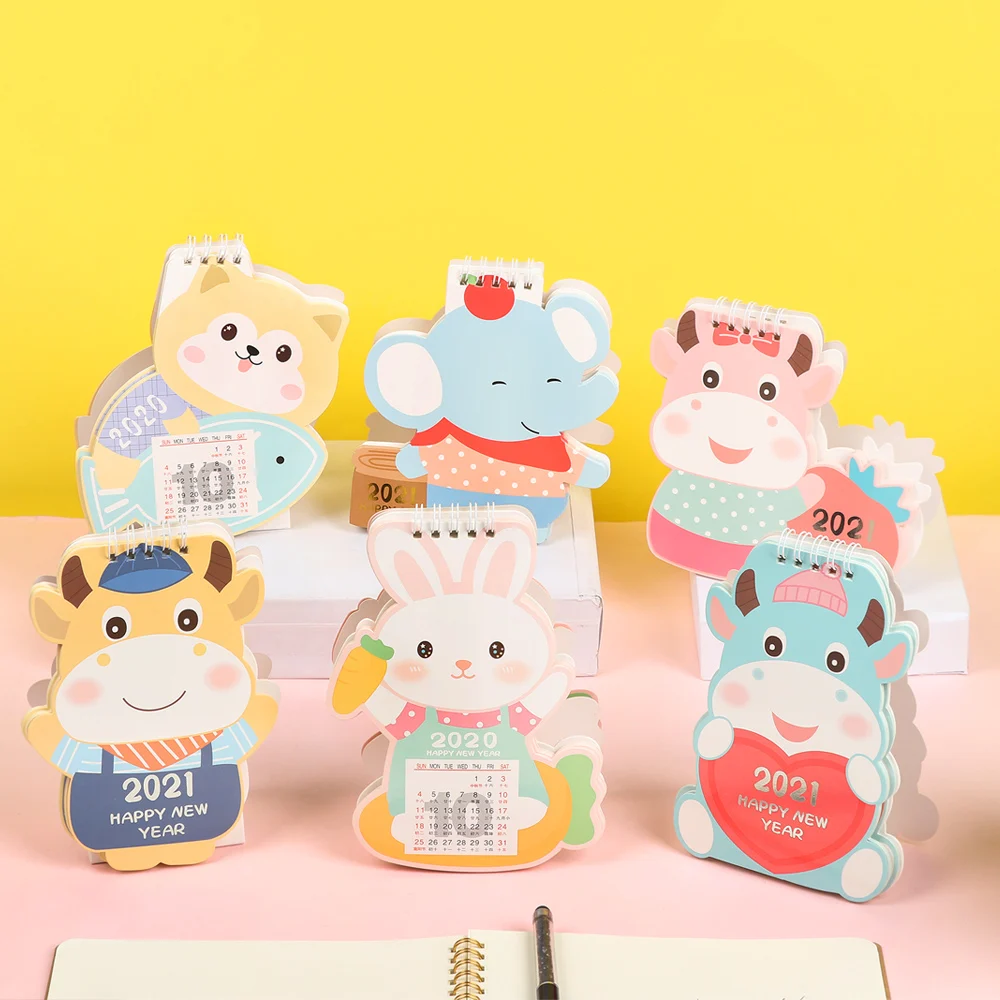 1 шт. 2021 модный Настольный бумажный календарь Мини Многофункциональный