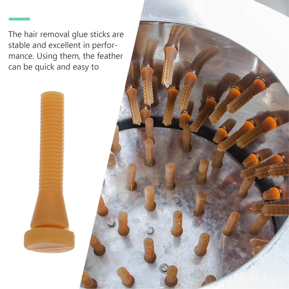 

50Pcs Practical Poultry Accessories Duck Chicken Hair Removal Sticks (Yellow)