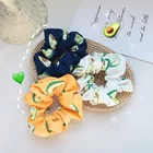 Женская резинка для хвоста из органзы с цветочной вышивкой в горошек