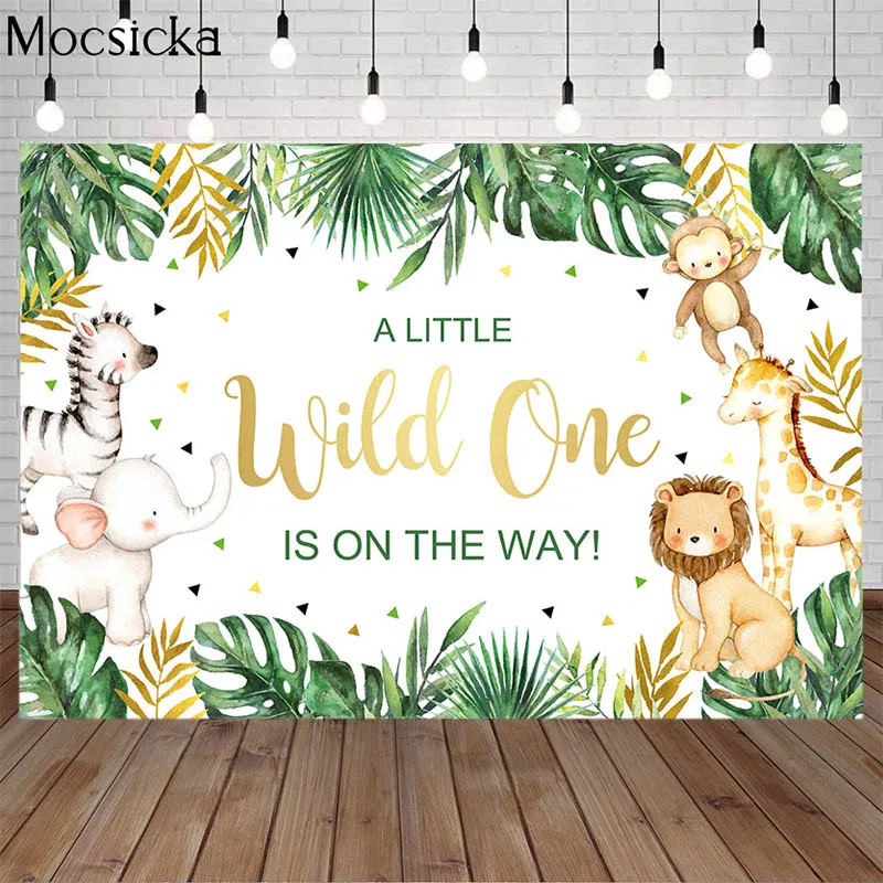 

Mocsicka дикая одна сафари день рождения фотографии фоны животные лесной ребенок душ Декор торт стол искусство