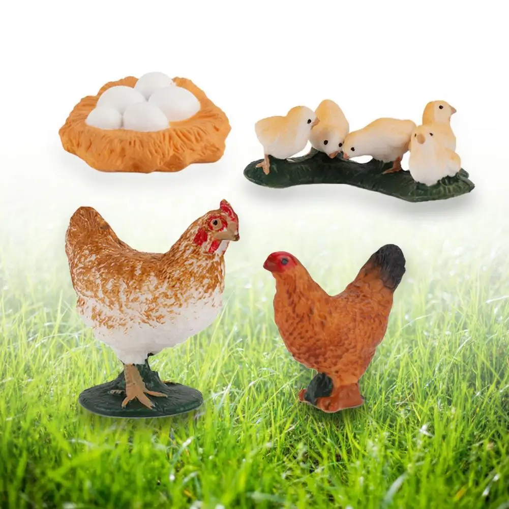 

Chicken Duck Goose Swan Growth Cycle Simulation Poultry Toy Home Desk Ornament