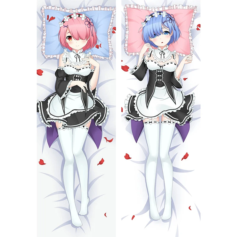 Японское аниме Re:Zero kara Hajimeru Isekai Seikatsu Rem Ram обнимающая наволочка Прямая поставка