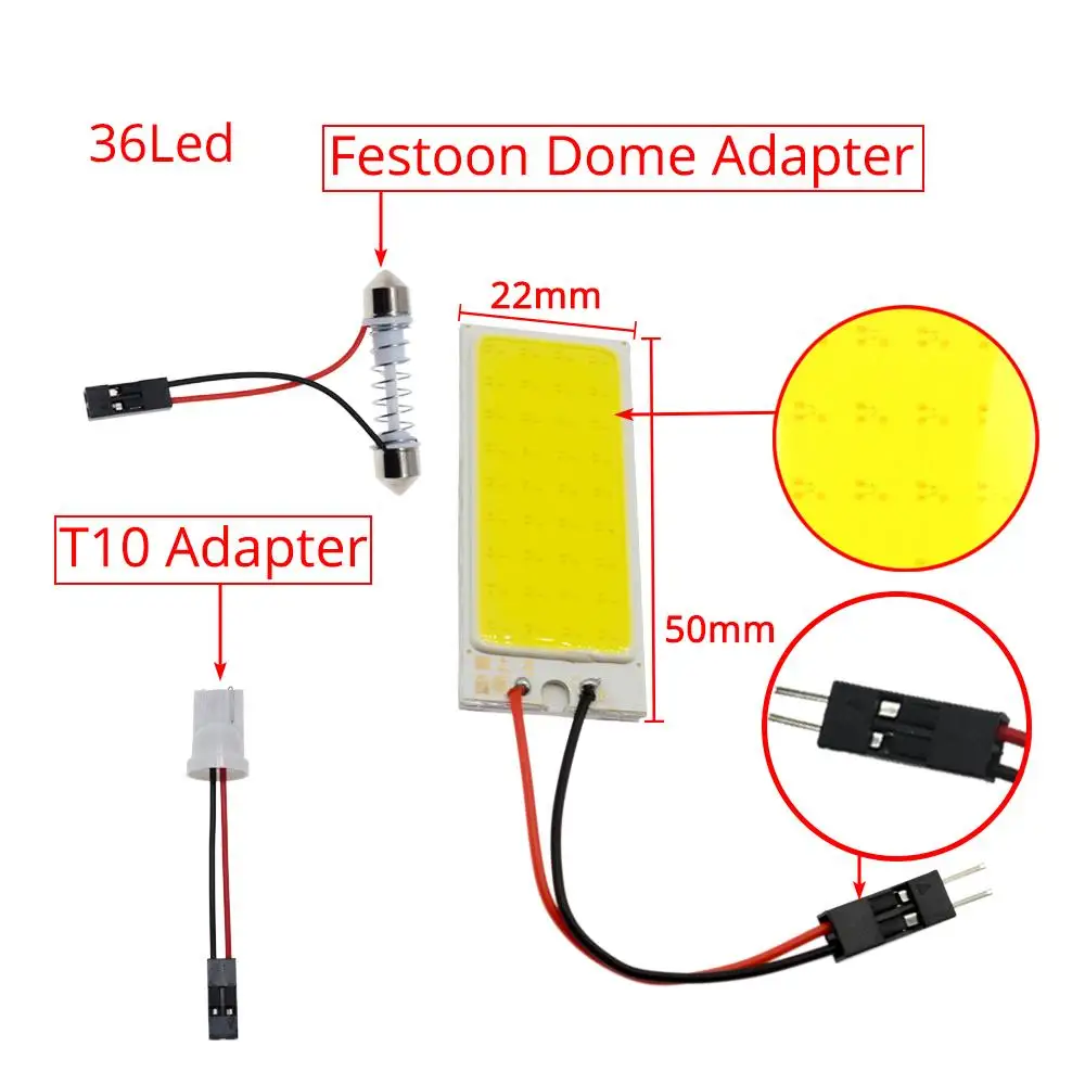 2X W5W C5W купольная лампа C10W T10 красочные Cob 36Led ВОДИТЬ Автомобиль AC/DC 12V 194 Панель авто