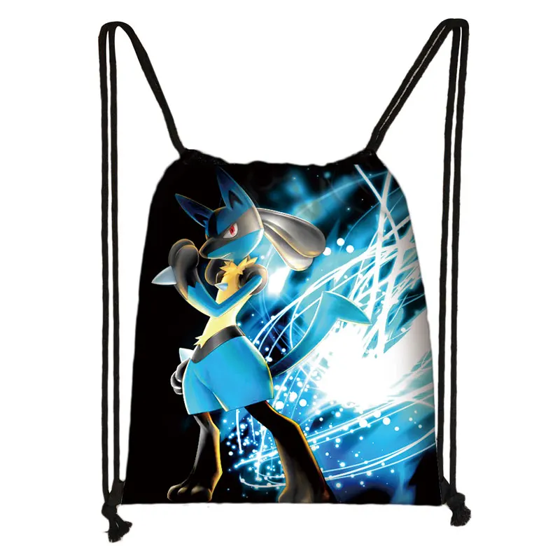 Сумка с рисунком покемона на шнурке с принтом Пикачу/булбазавр/EEVEE/Psyduck рюкзак для мальчиков и девочек сумка для хранения детской книги - Цвет: skdcwjl25
